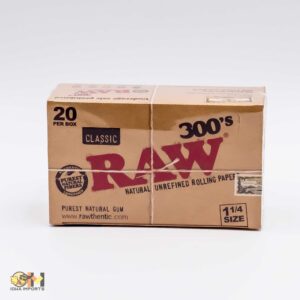 RAW NATURAL PAPERS 1 1/4 300 BLOC BOX/20 CT
