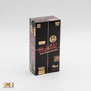 RAW BLACK CLASSIC UNREFINED PAPERS SW BOX/25