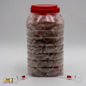 4" Clear Glass Rose Jar 60ct