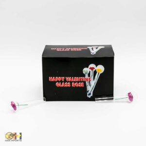 4" & 6" Happy Valentine Glass Rose