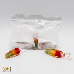 3" GLASS RASTA COLOR STRAIGHT PIPE 5CT/pk