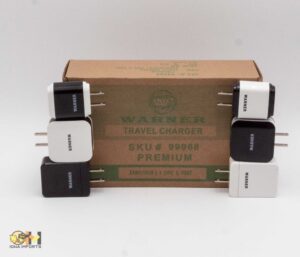 99968 WARNER Travel Adapter With USB and Type C Port 12CT