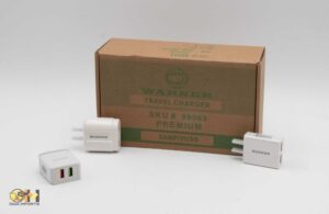 99963 Warner TRAVEL CHARGER - ASSORTED DUAL USB 2 AMP 12ct