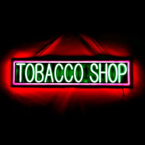 NEON SIGN WITH REMOTE CONTROL, TOBACCO SHOP #1, 1 SET, 20 x 10.25IN