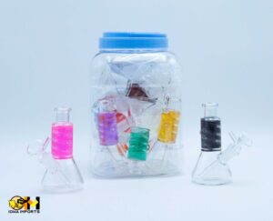 GLOW IN DARK 5" OIL WATER PIPE 10CT