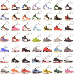 64Pcs Silicone { Nike/Air Jordan } Shoe Key Chain with Display
