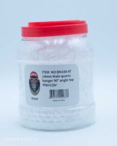 BN100 AT 14mm Male Quartz Banger 90 deg Angle Top 40pcs/Jar