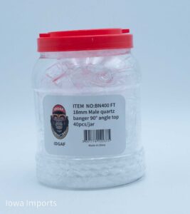 BN400 FT 18 mm Male Quartz Bangers 90 Degree angle Top 40pcs/Jar