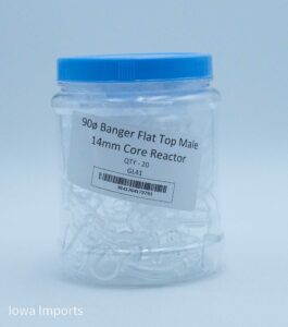 90 Deg Banger flat Top male 14mm Core Reactor 20pcs/Jar- GL41
