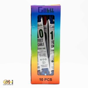 CELLTEKK REFILL 10FT USB-C Cable for Type-C 10CT