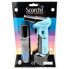 61662-B/Scorch Torch/Torch Blister Combo-butane refill/adjst 45/90deg angle/two-tone matte asst/7"&8.25"