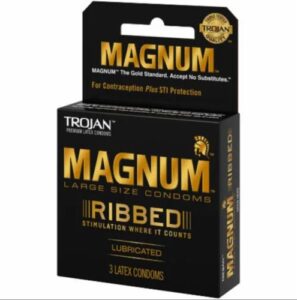 Trojan Magnum Ribbed Large Size Condom 6ct