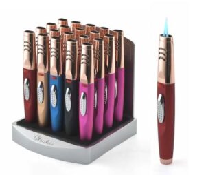 GT 026 - DOUBLE TORCH WAND LIGHTER, MIXED COLOR(20 PCS/DISPLAY)